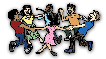 people dancing holding hands in a circle